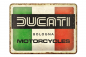 Preview: Blechschild Ducati Flagge